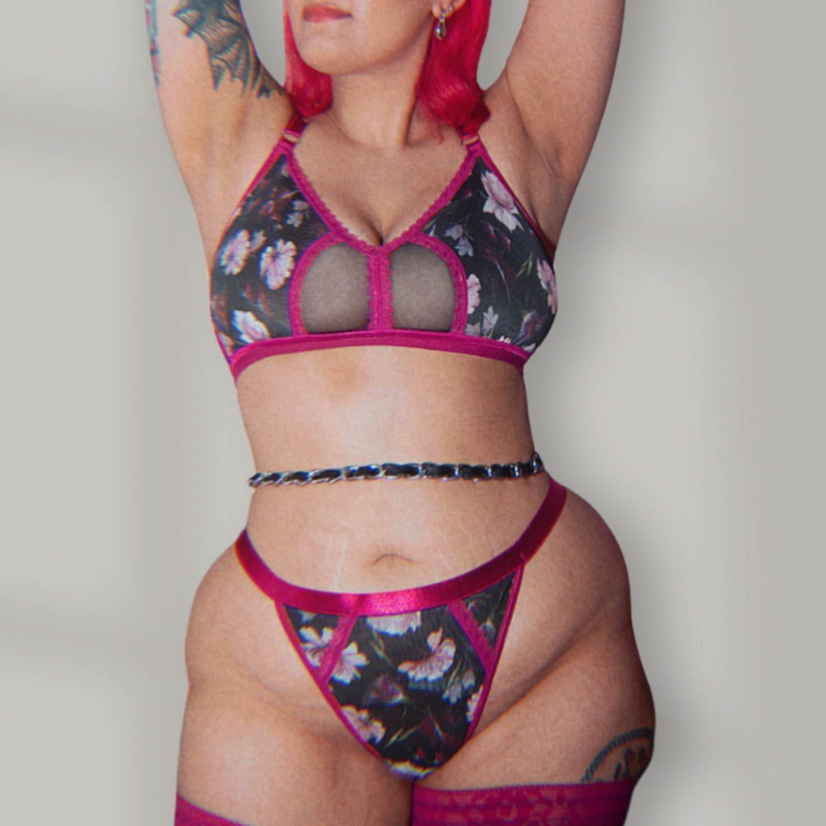 Floral Fantasy Peekaboo Bralette XS/S - Uye Surana