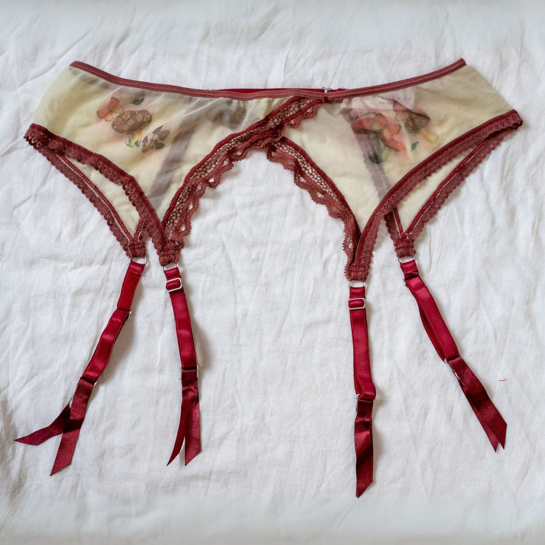 Magical Mushrooms Printed Adjustable Garter Belt ✨Sample Quality✨