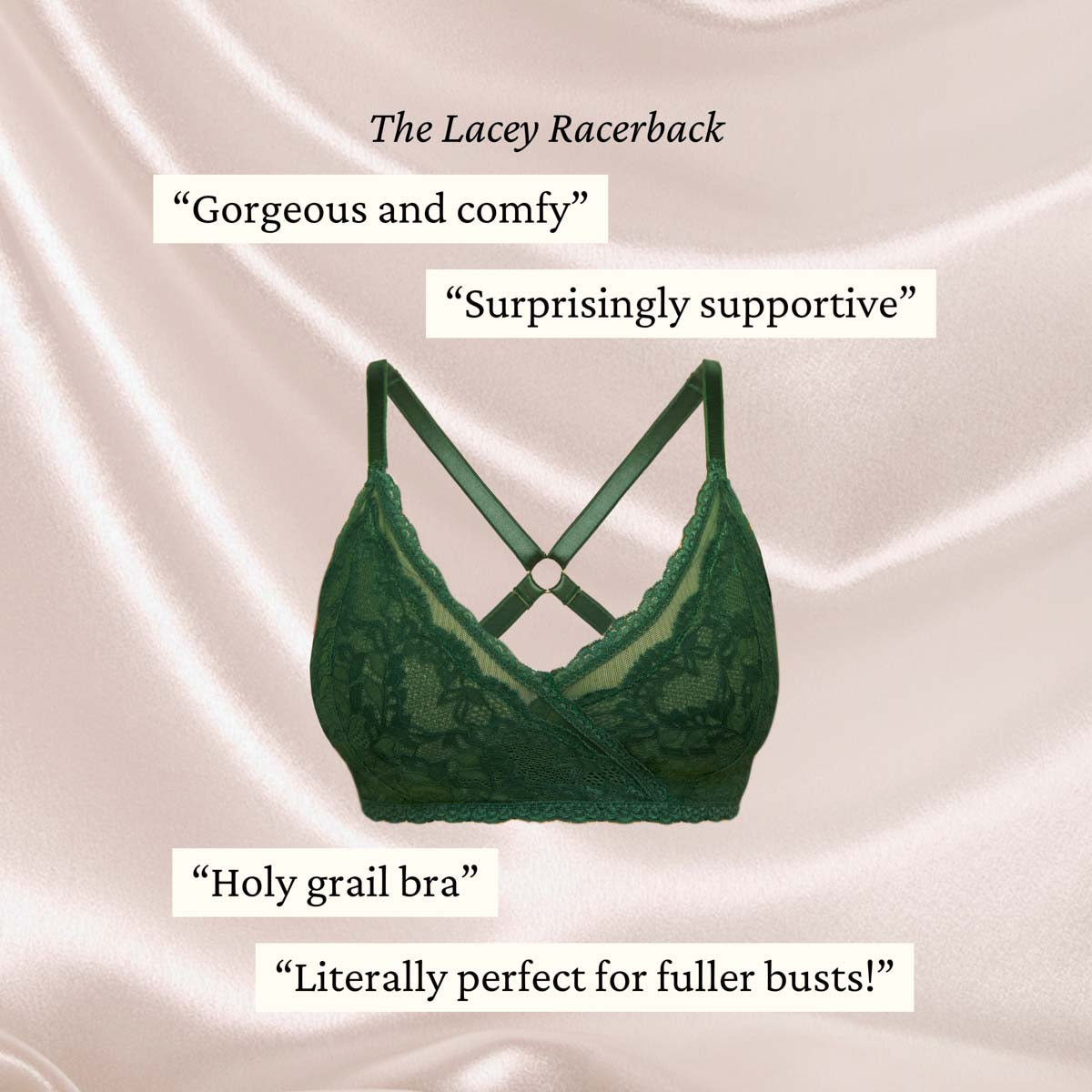 Lacey Racerback Bralette in Forest - Uye Surana