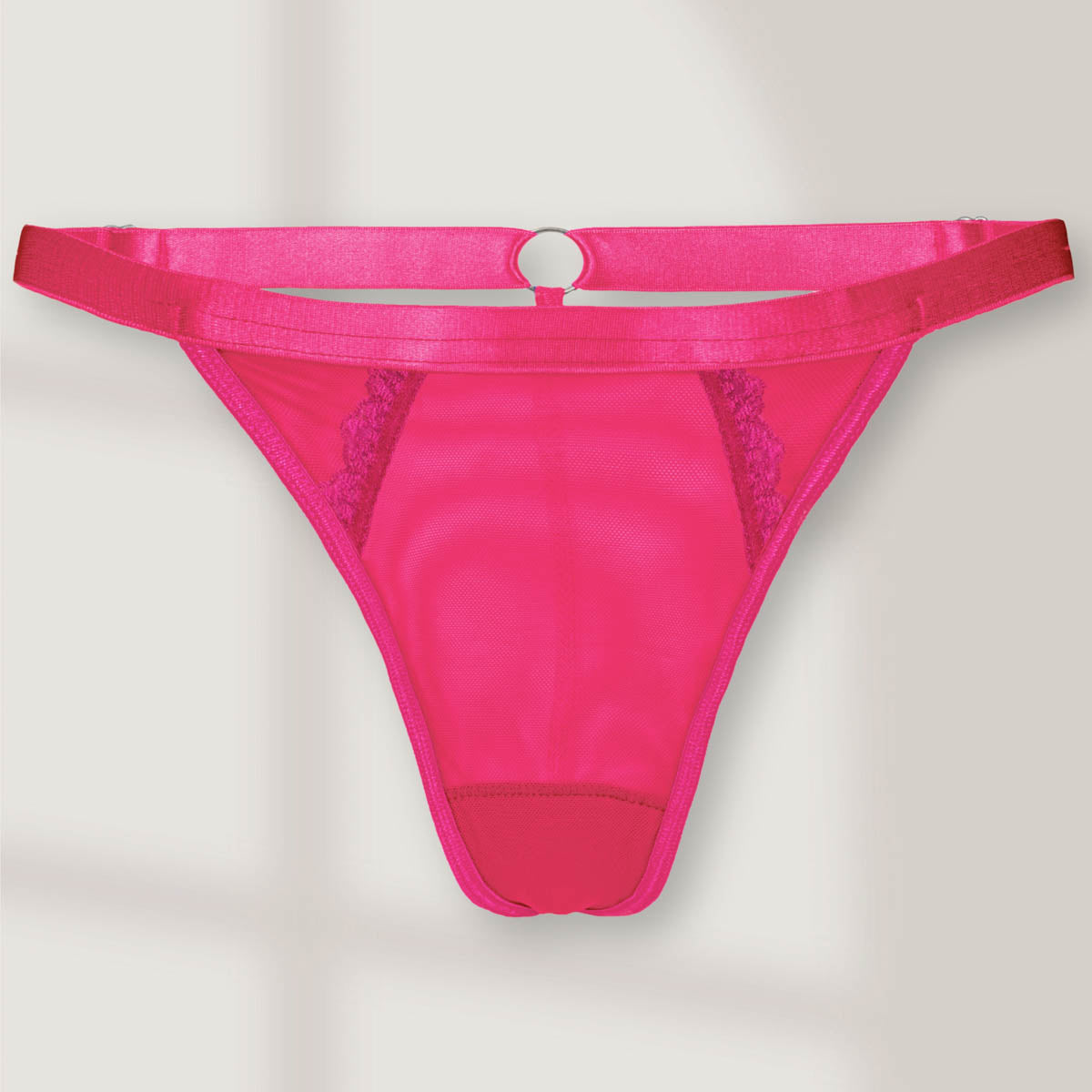 Hot Pink Sheerly Mesh G-String - Uye Surana