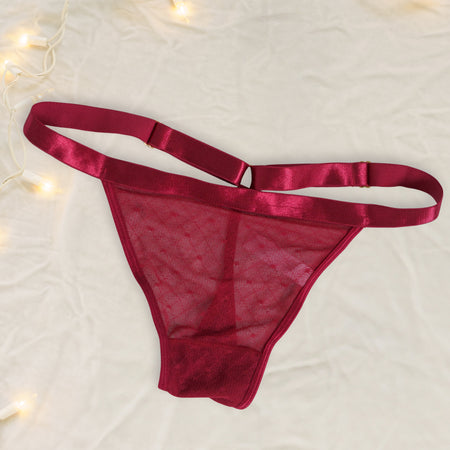 Wine Hearts of Venus G-String