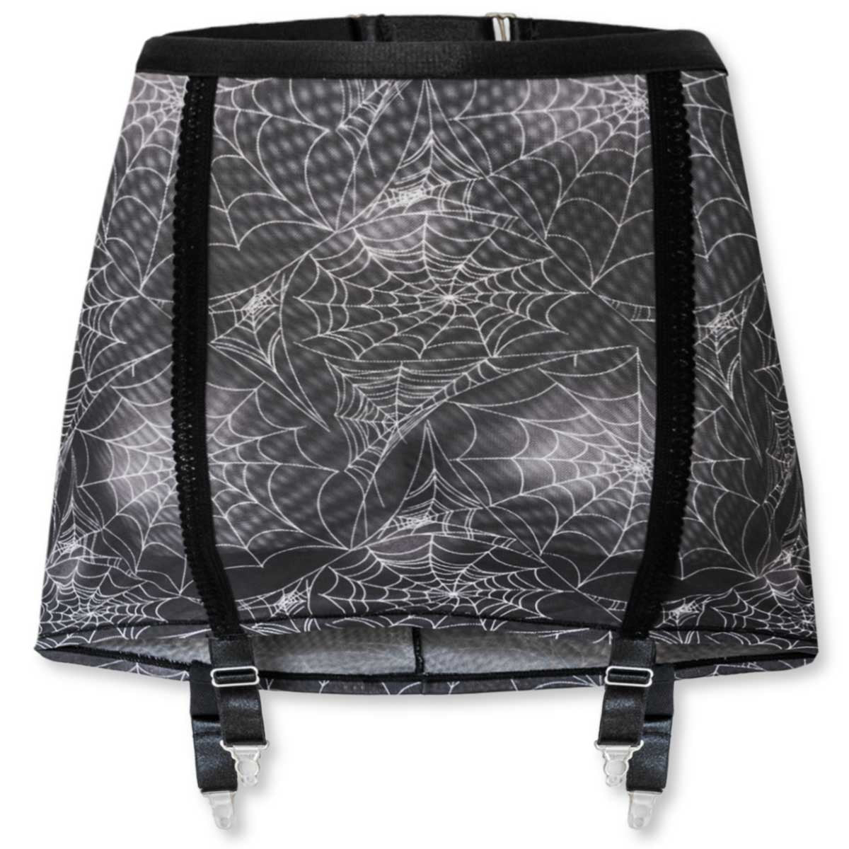 Spider's Lace Web Print Garter Skirt - Uye Surana