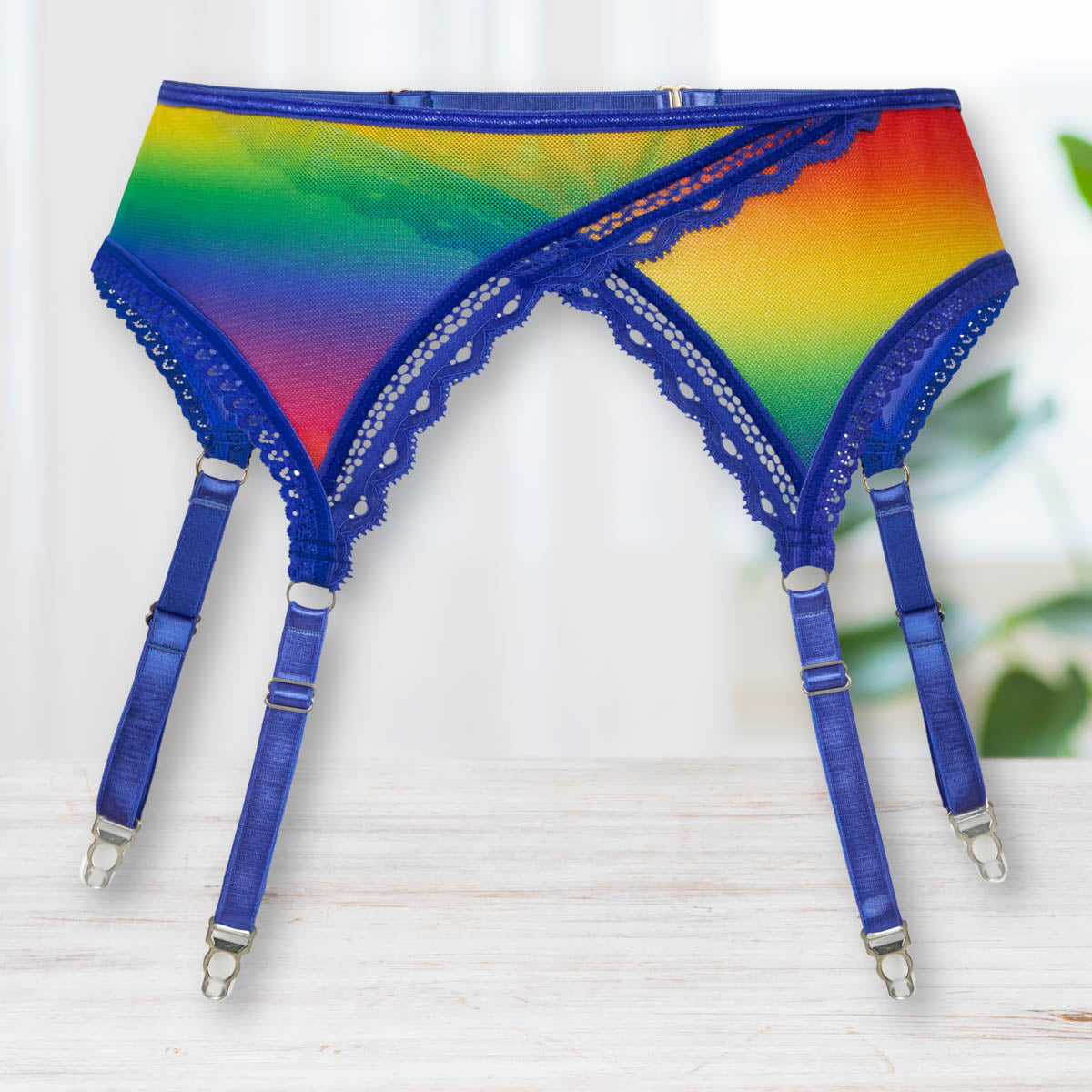 Rainbow Bright Adjustable Garter Belt - Uye Surana