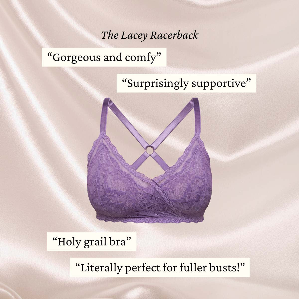 Lacey Racerback Bralette in Lilac - Uye Surana