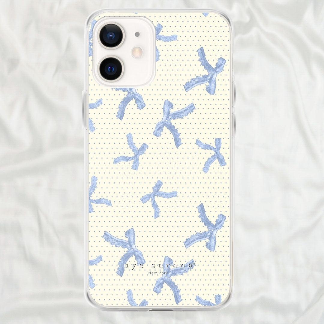 Blue Coquette Bows iPhone Case