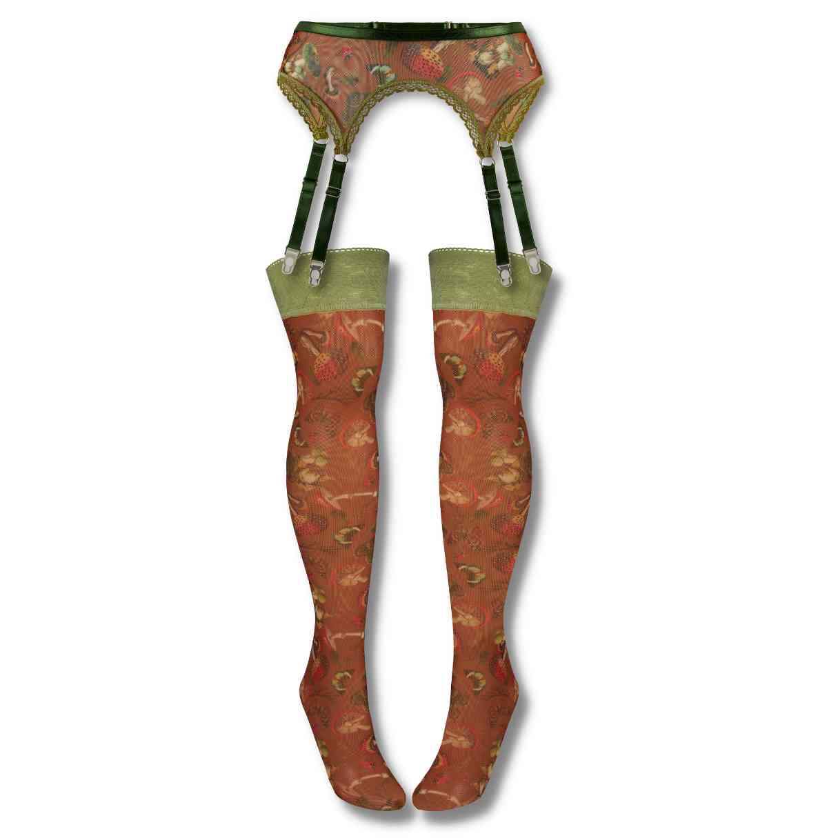 Mushroom Fairy Garter + Stockings Set - Uye Surana