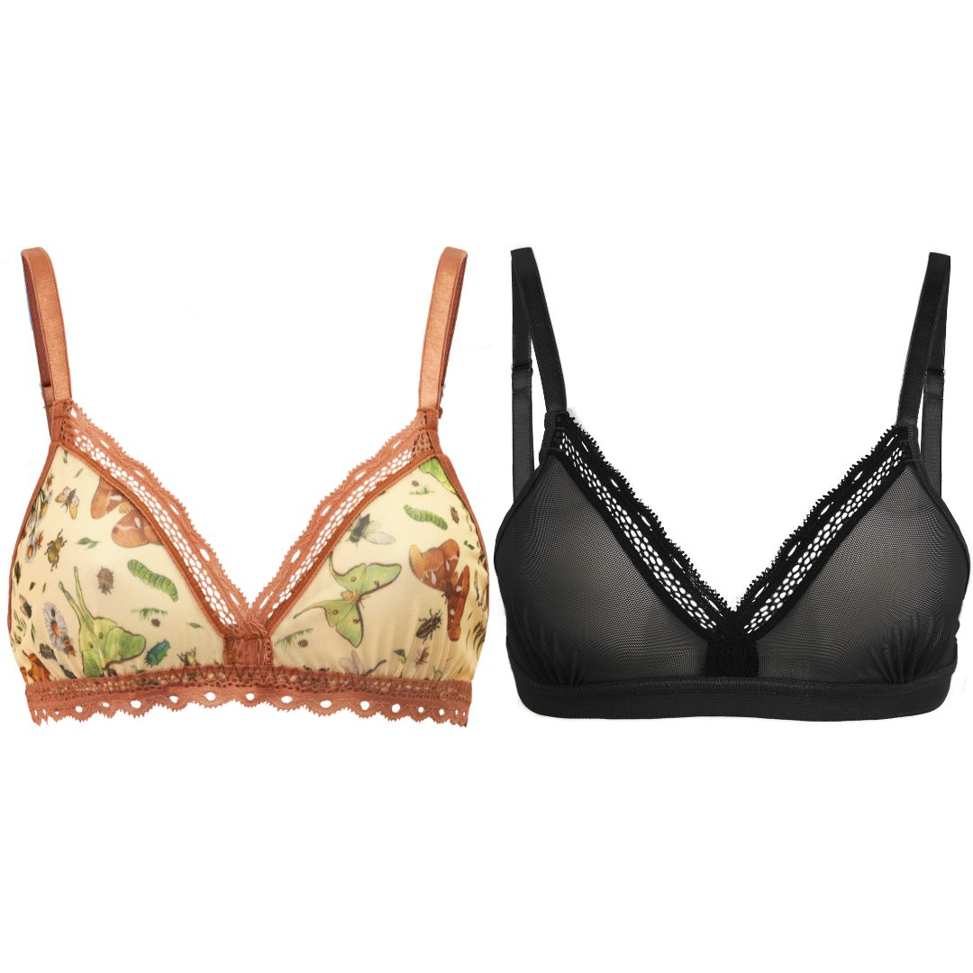 Bugs & Black Bralette 2-Pack