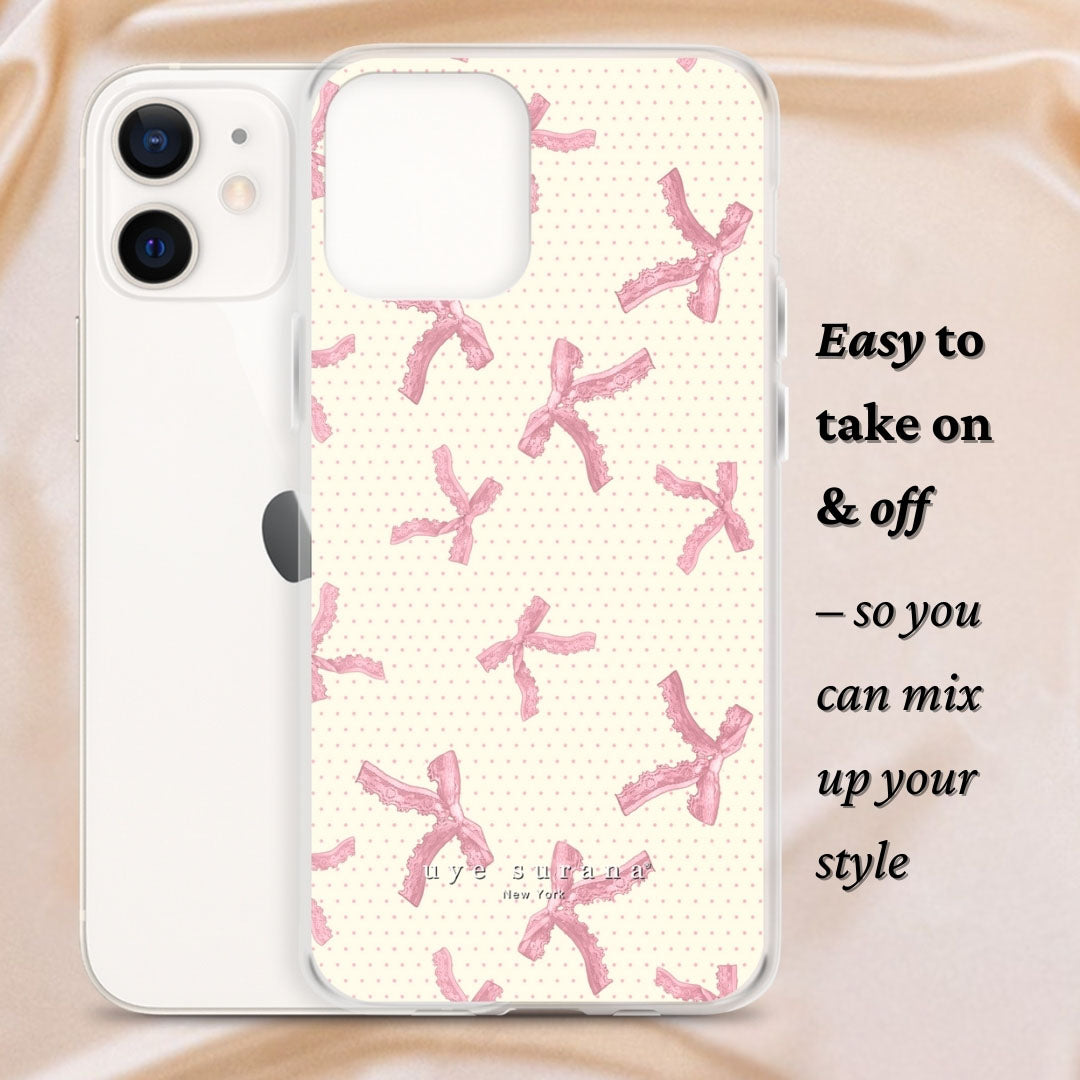 Pink Coquette Bows iPhone Case