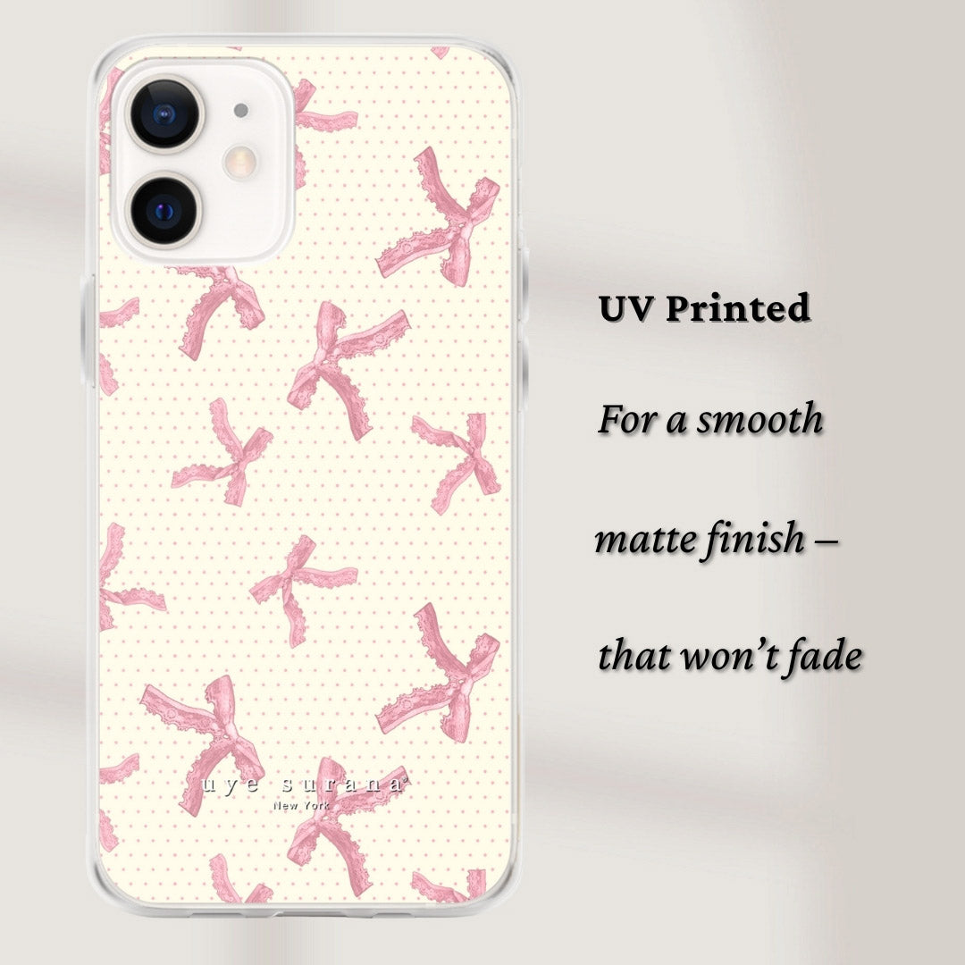 Pink Coquette Bows iPhone Case