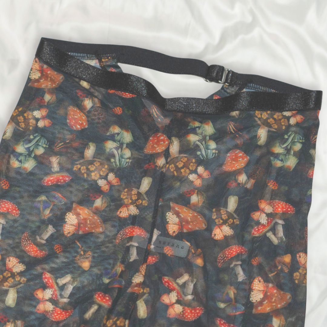 Mystical Mushrooms Printed Mesh Leggings S/M