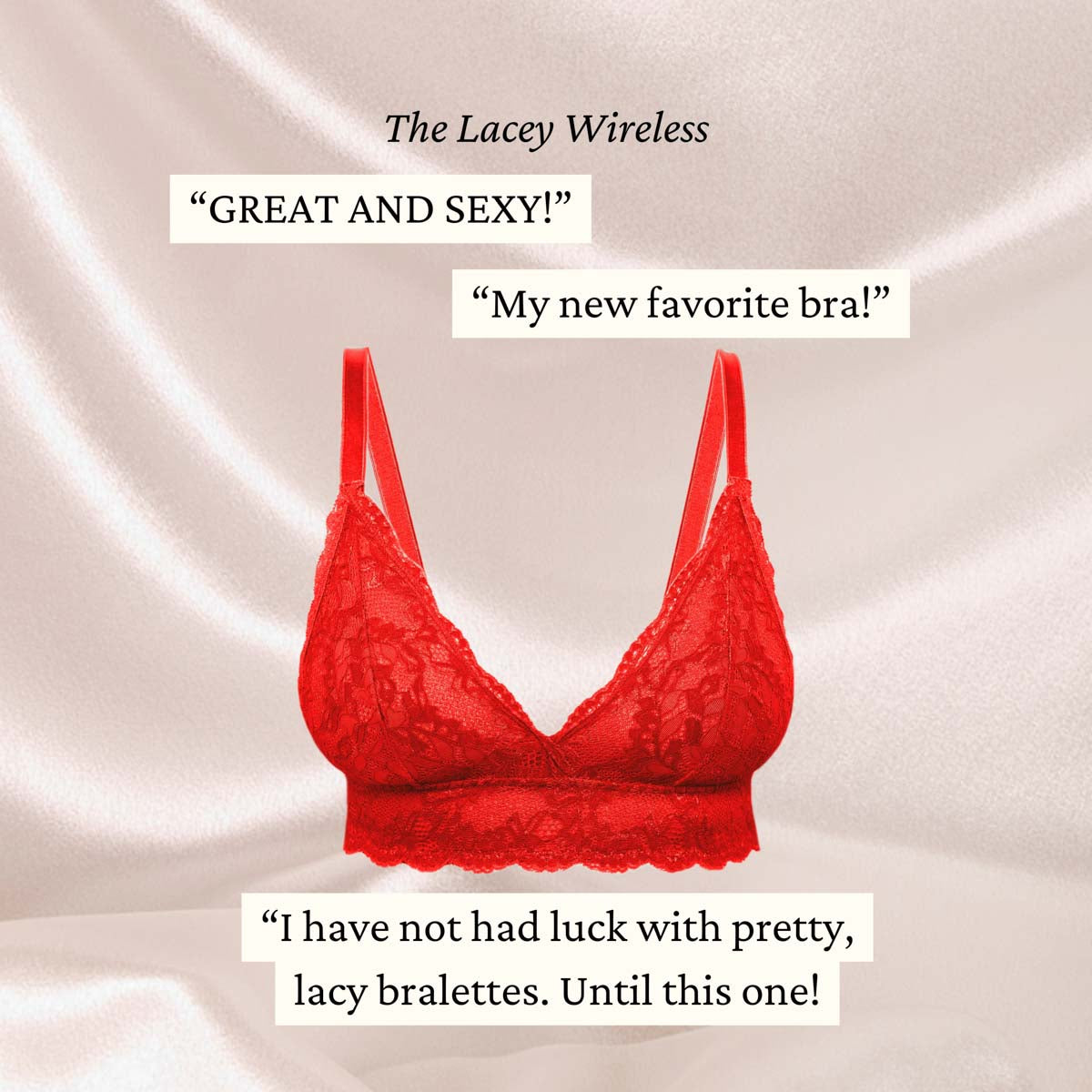 Lacey Everyday Wireless Bra in Rose Red - Uye Surana