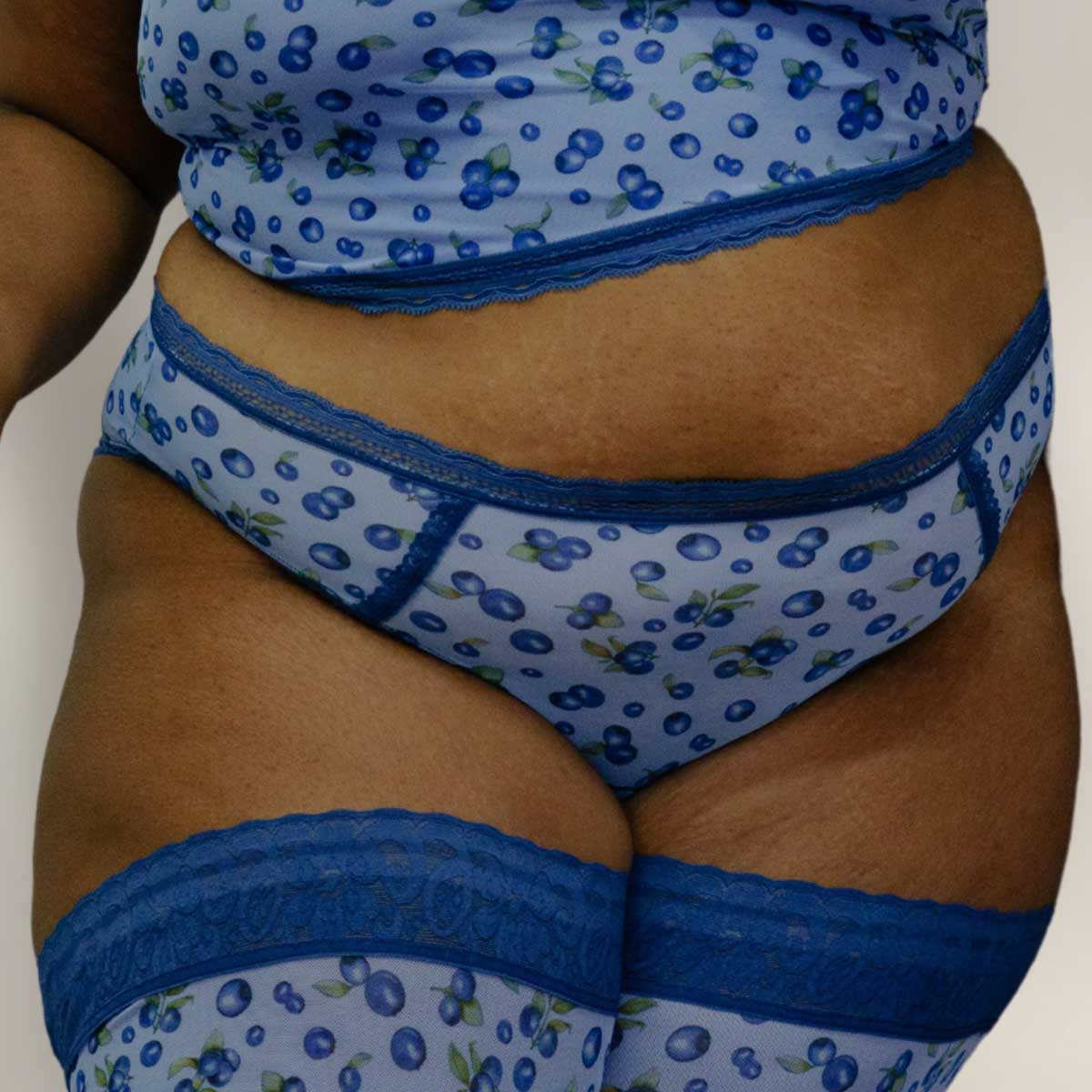 Blueberry Thrill Printed Bikini - Uye Surana