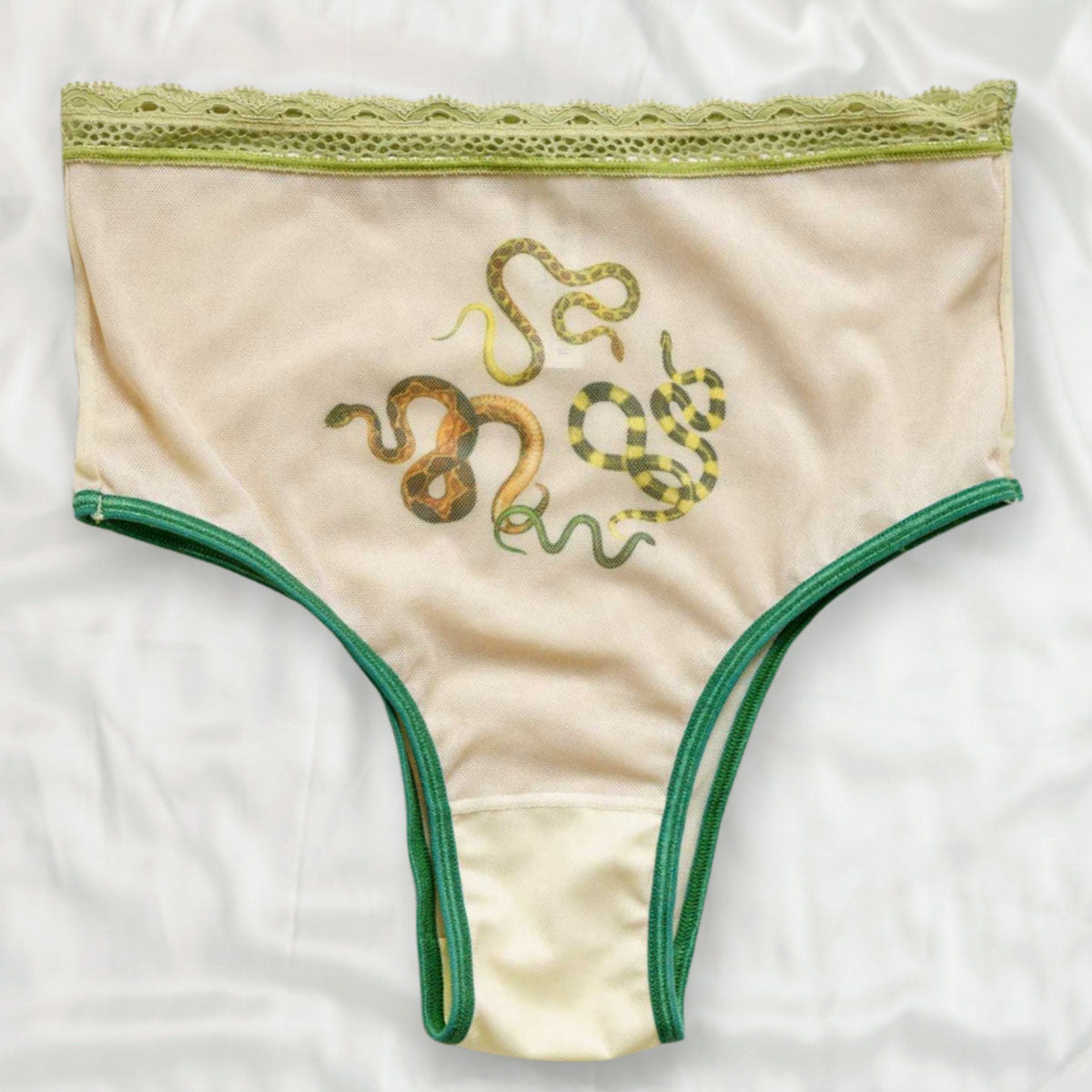 Snakes Print High Waist Undies - Uye Surana