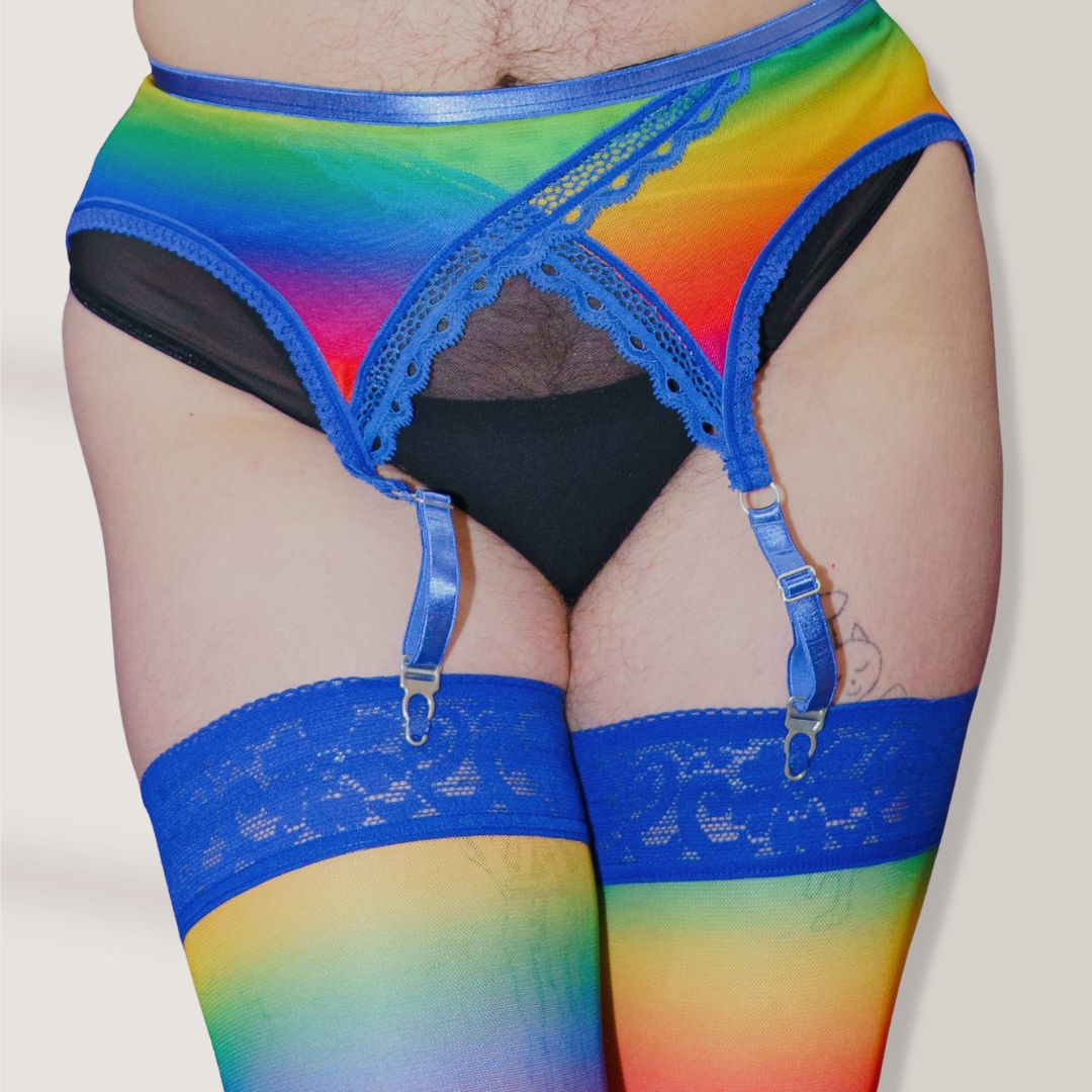 Rainbow Bright Adjustable Garter Belt - Uye Surana