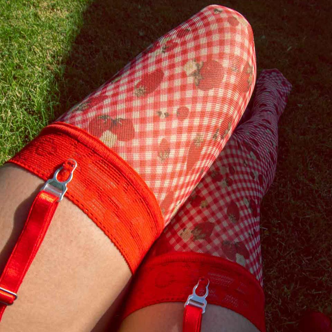 Strawberry Jam Stay Up Stockings XL/2XL