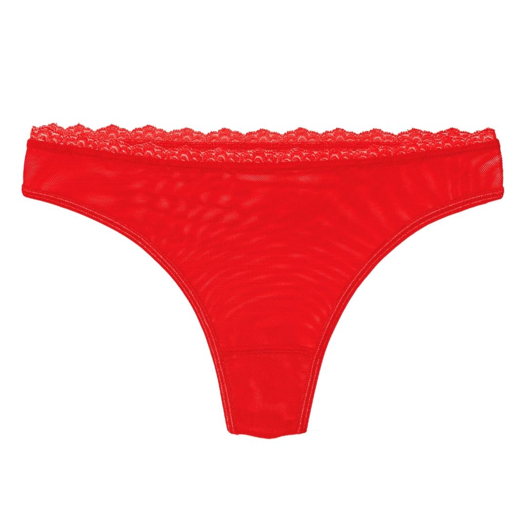 Lacey Everyday Thong in Rose Red - Uye Surana