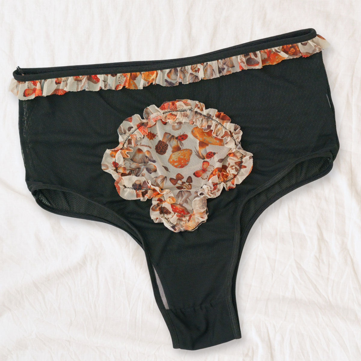 Magical Mushrooms Ruffle High Waist Undies - Uye Surana