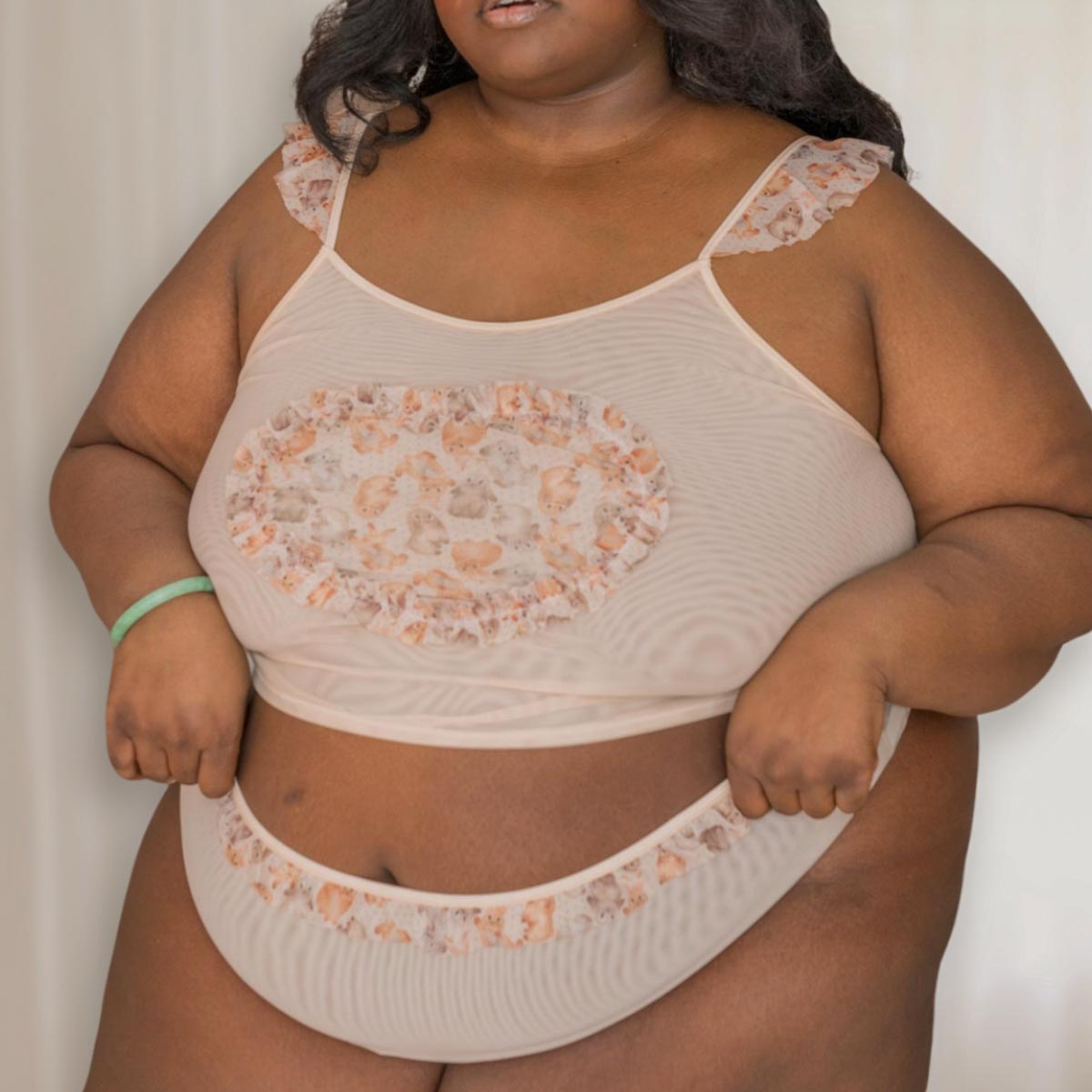 Hunny Bunny Ruffle Crop Cami - Uye Surana