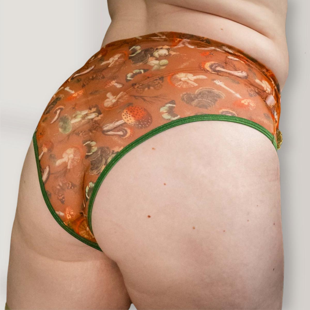 Mushroom Fairy Printed High Waist Undies - Uye Surana