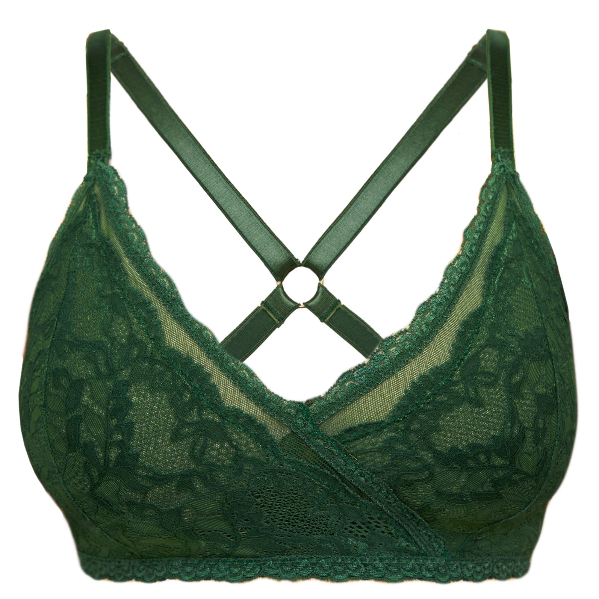 Lacey Racerback Bralette in Forest - Uye Surana
