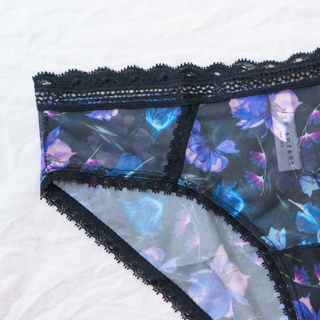 Electric Blooms Mesh Bikini