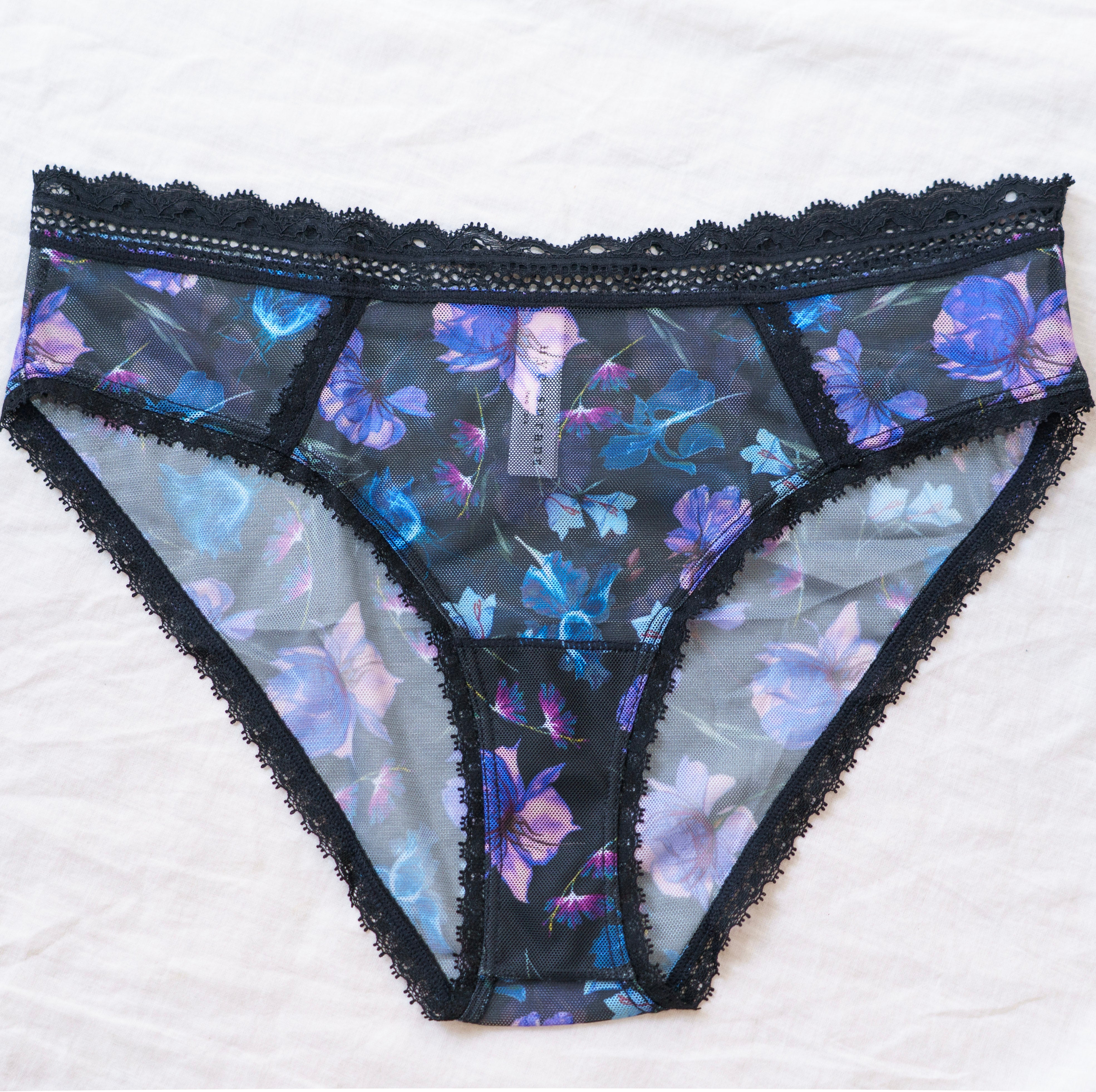 Electric Blooms Mesh Bikini