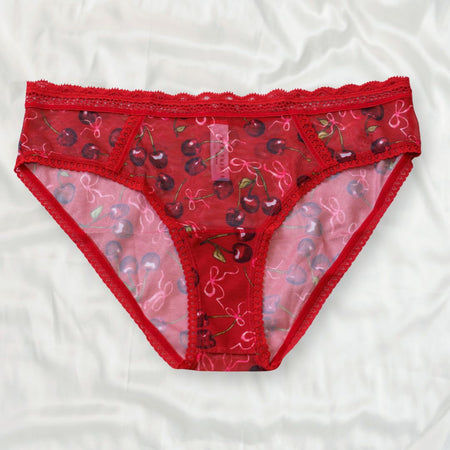 Cherry Rush Ribbon Print Bikini