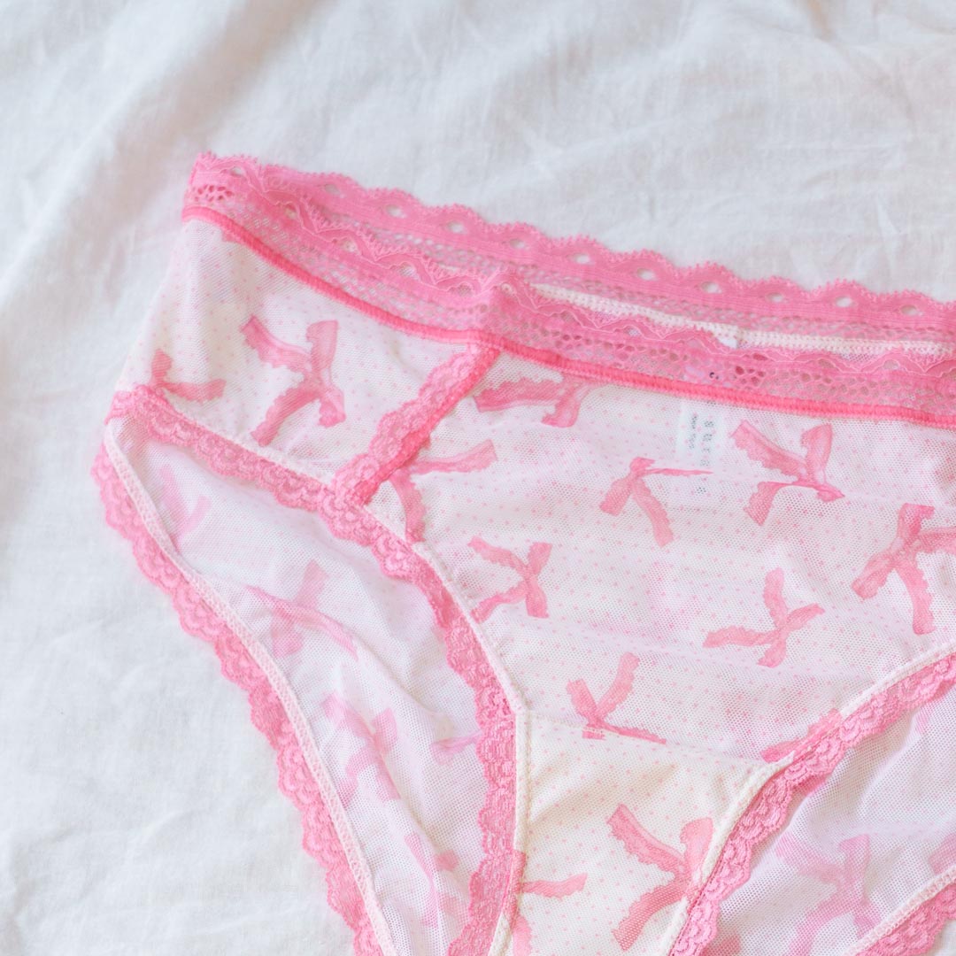 Strawberry Bow Sweetness - Mesh Bikini 2-Pack - Uye Surana