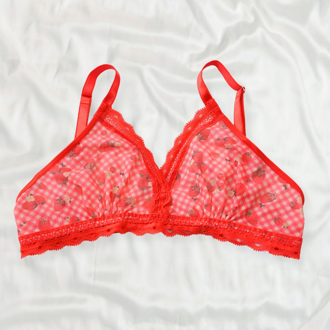 Strawberry Jam Printed Bralette - Uye Surana