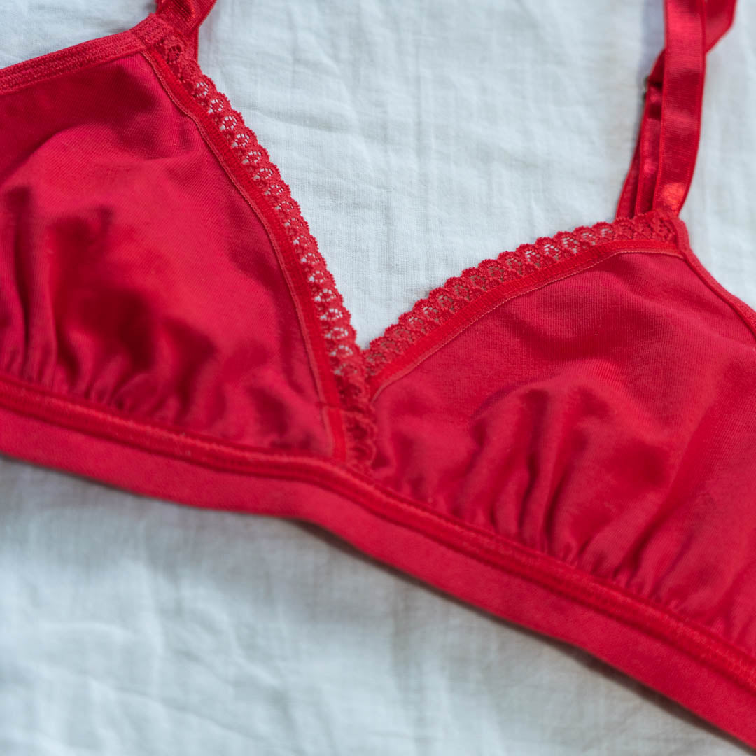 Rose Red Cloudsoft Everyday Adjustable Bralette - Uye Surana