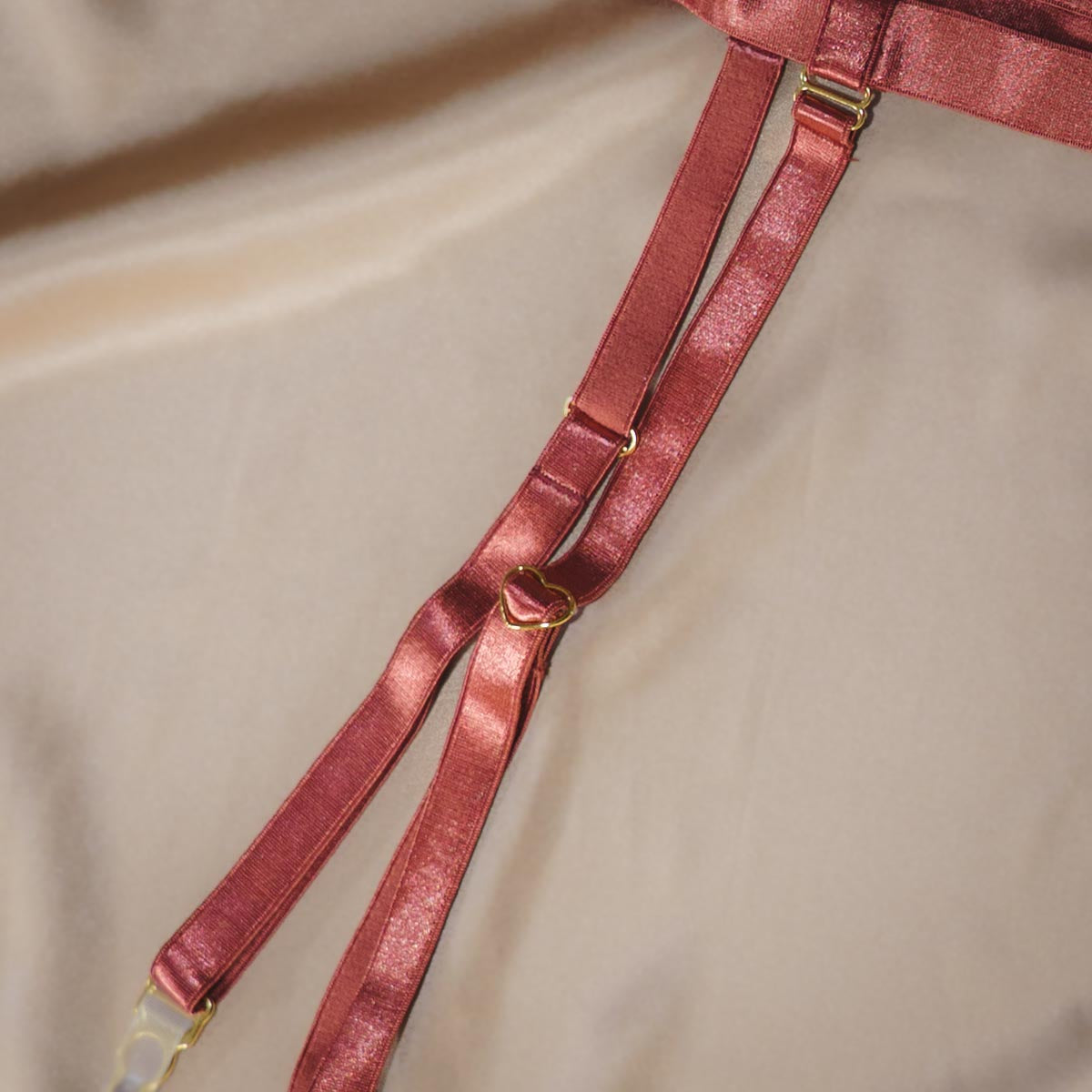 Hearts of Venus Strappy Waist Cincher in Copper Rose - Uye Surana
