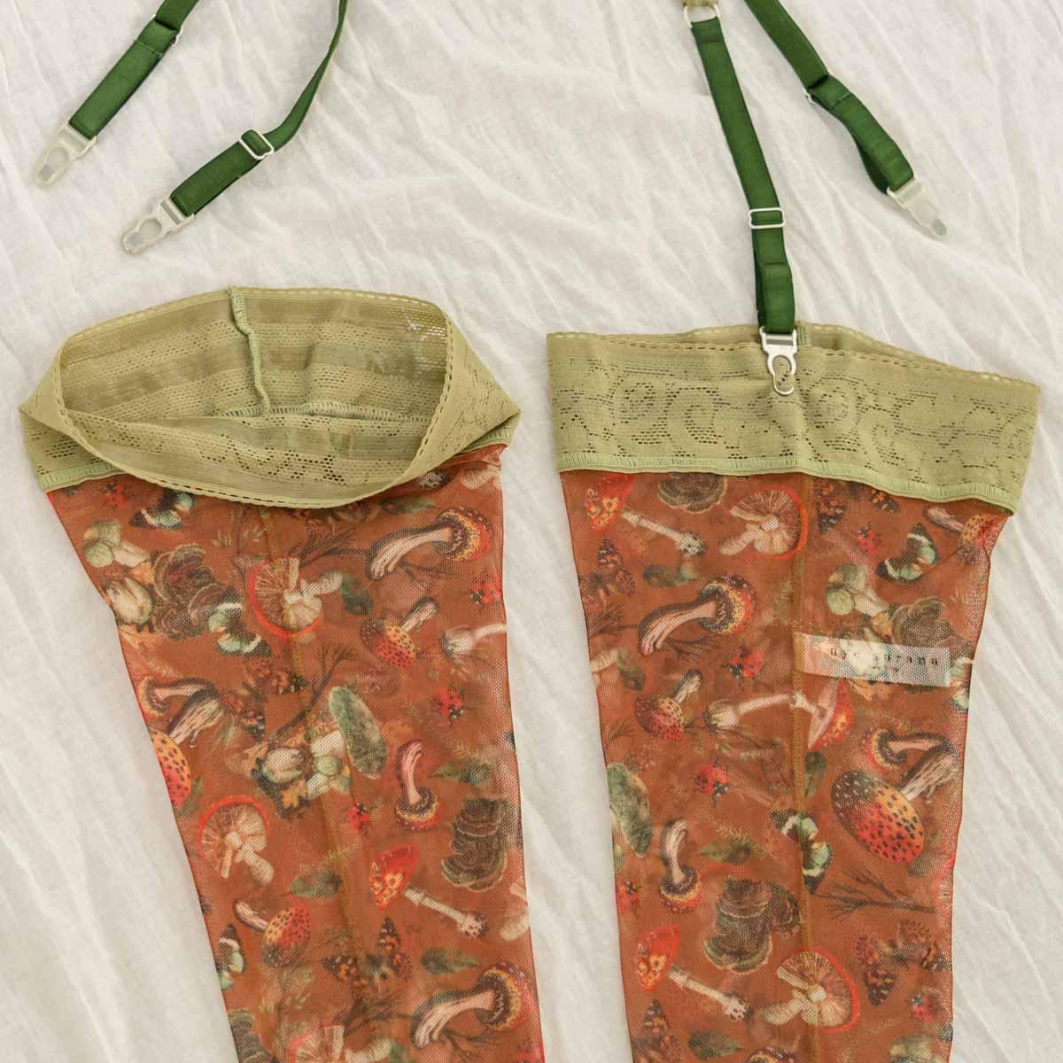 Mushroom Fairy Adjustable Garter + Stockings Set - Uye Surana