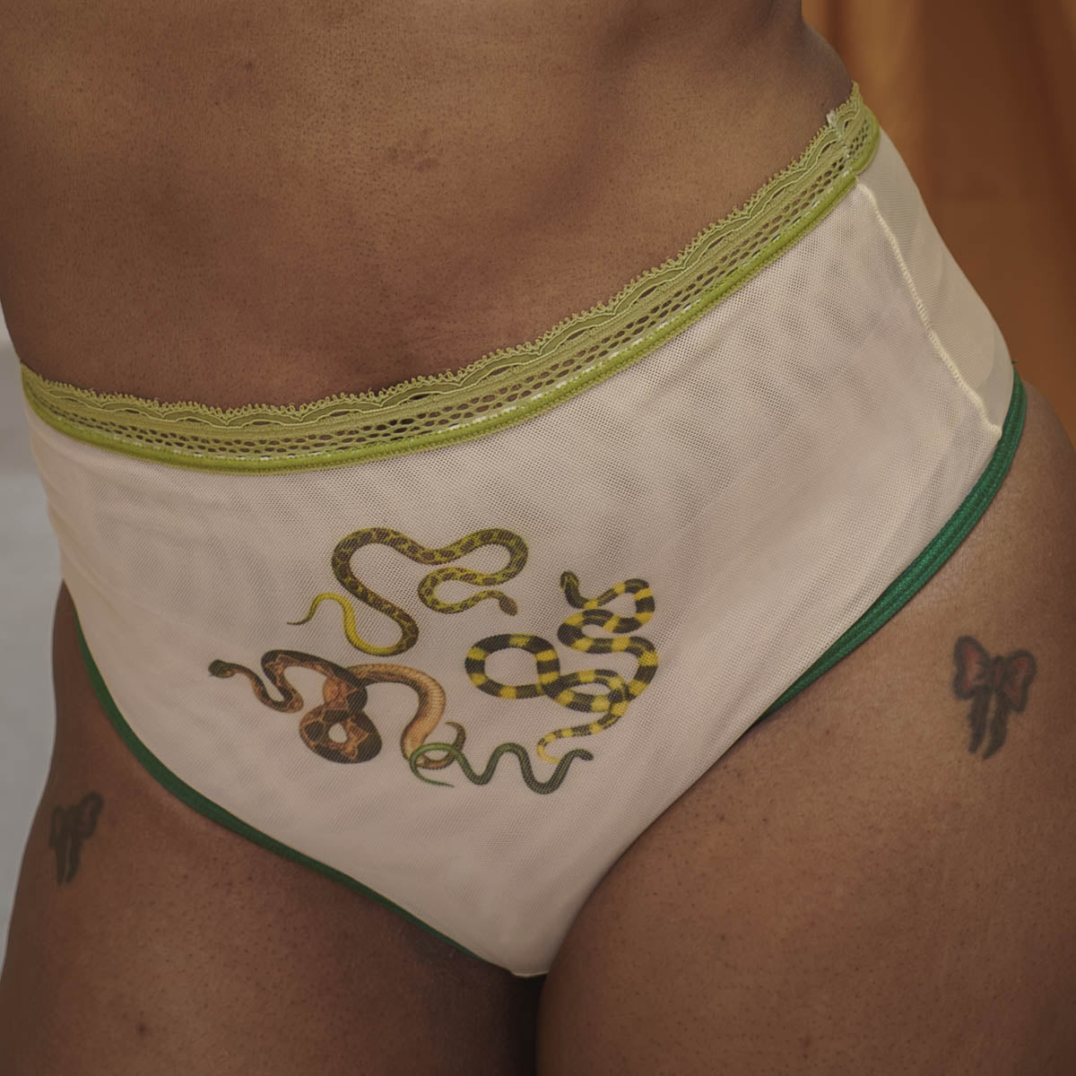 Snakes Printed High Waist Undies - Uye Surana