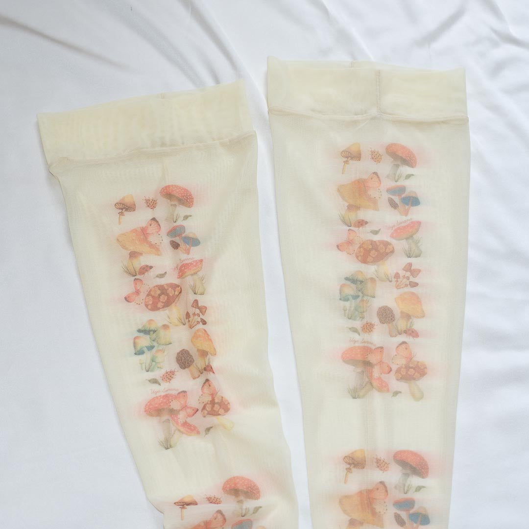 Magical Mushrooms Hold Up Stockings M/L *Sample Quality