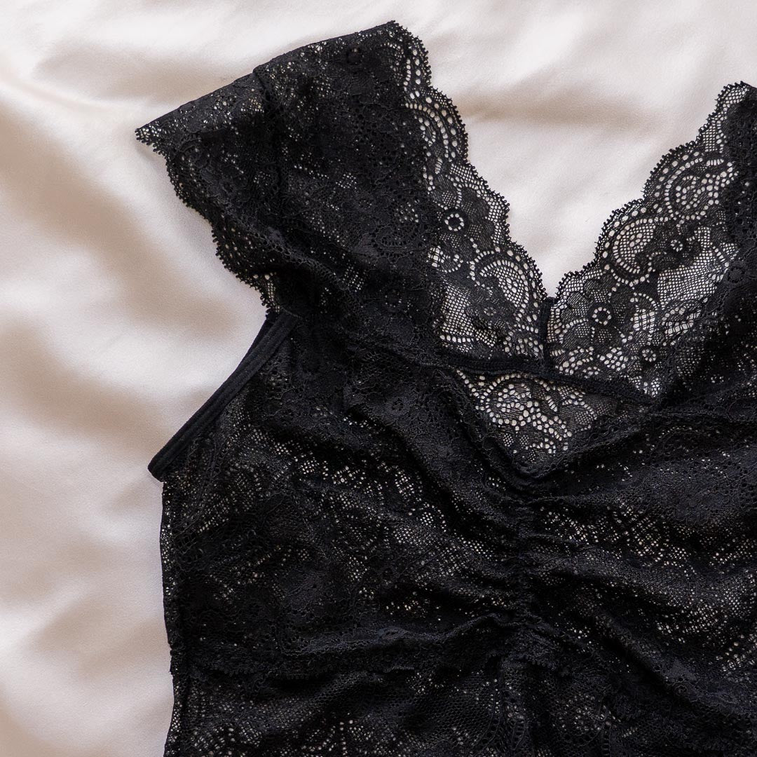 Black Layering Lace Cami, Small