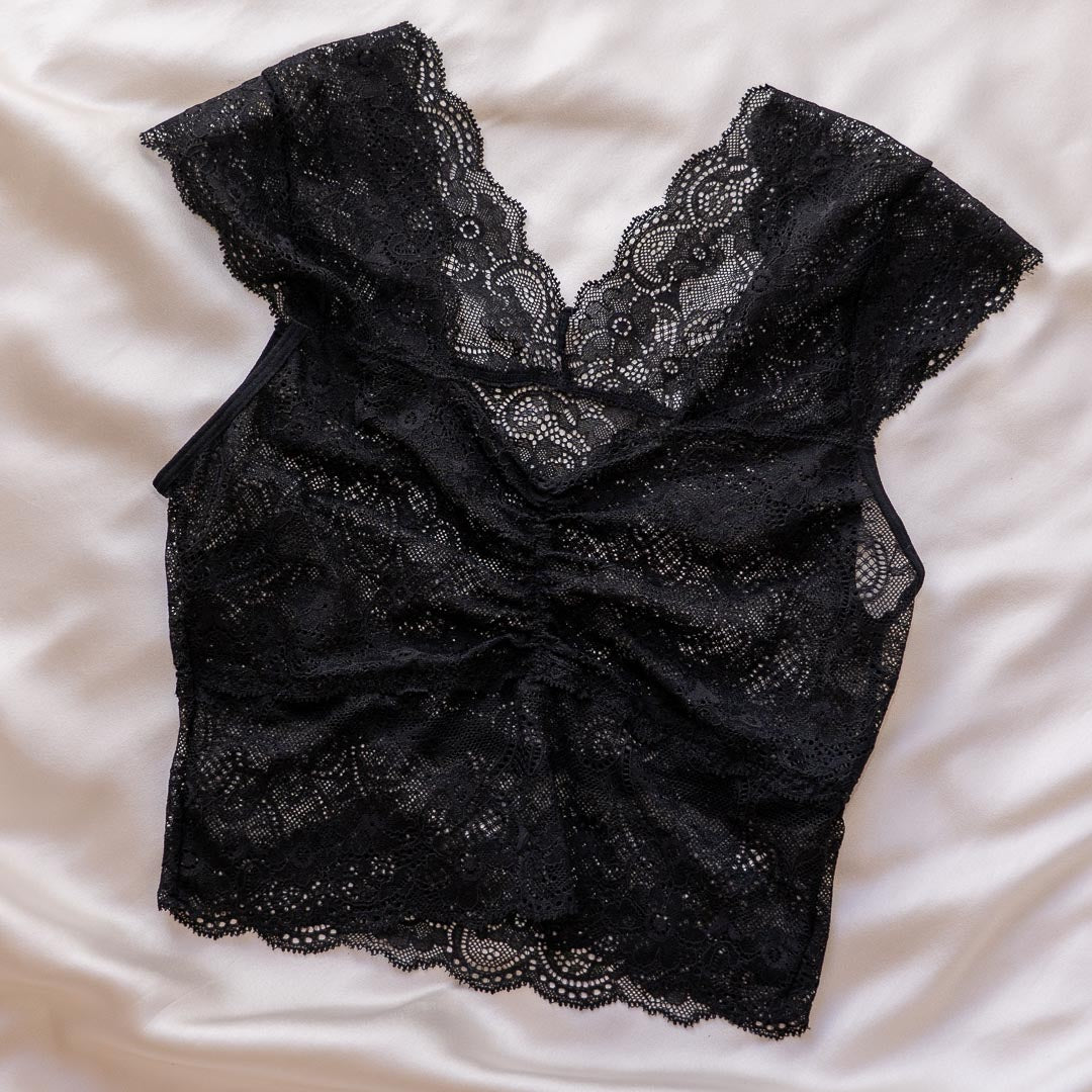 Black Layering Lace Cami, Small