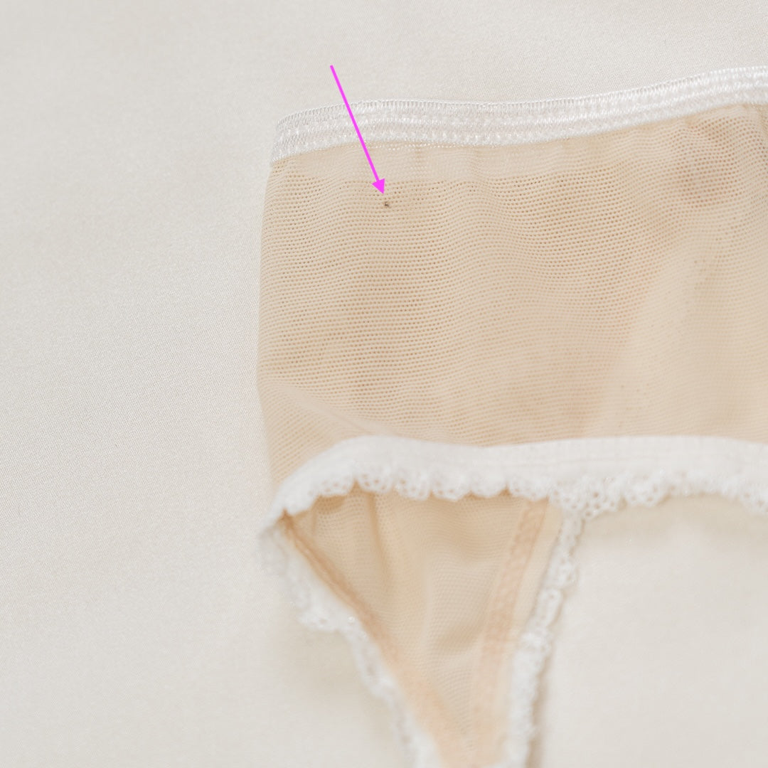 Sheerly Mesh Adjustable Garter Belt in Latte XS/S *Minor imperfections