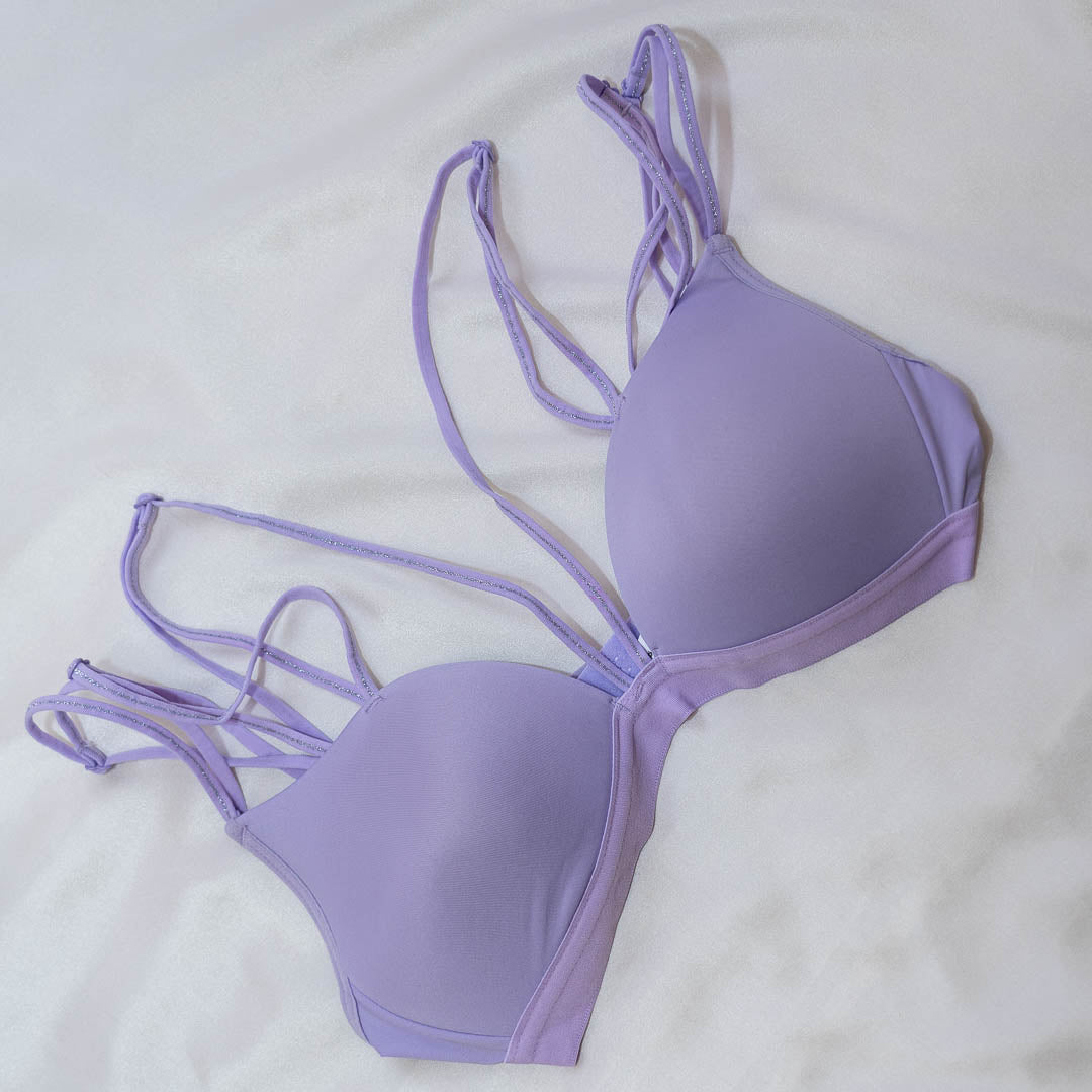 Lilac Extra-Strappy Seamless Padded Bralette, 34B