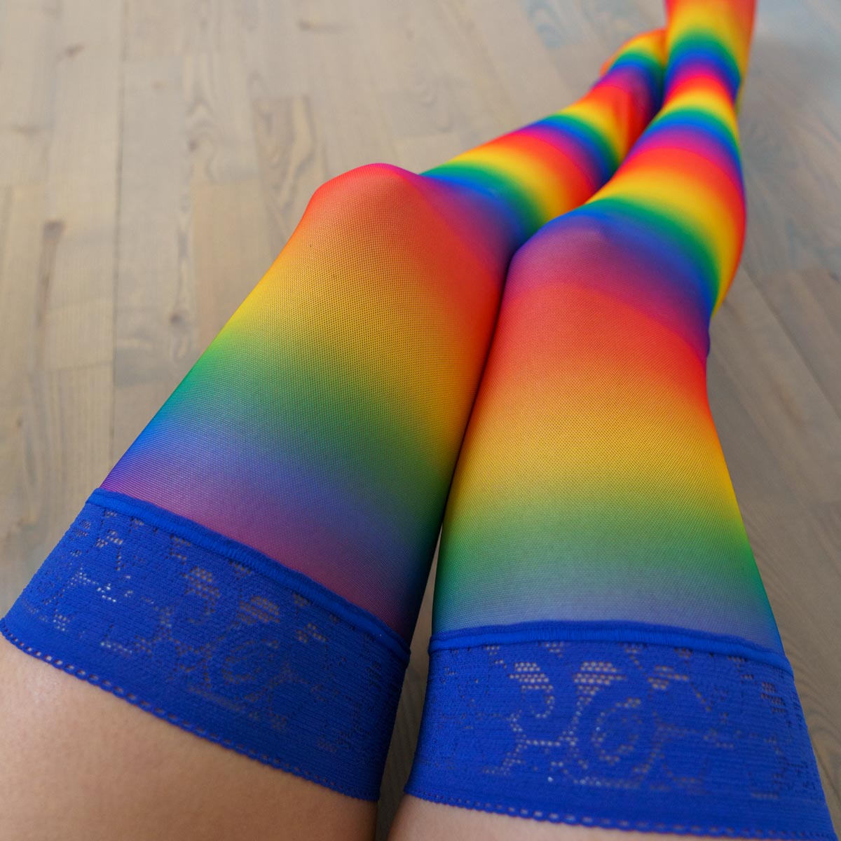 Rainbow Bright Stay Up Stockings - Uye Surana