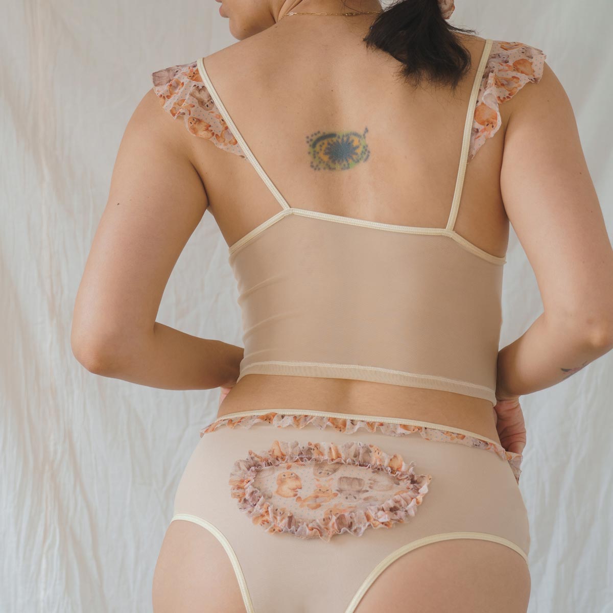 Hunny Bunny Ruffle Crop Cami - Uye Surana