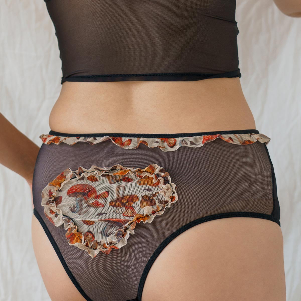 Magical Mushrooms Ruffle High Waist Undies - Uye Surana