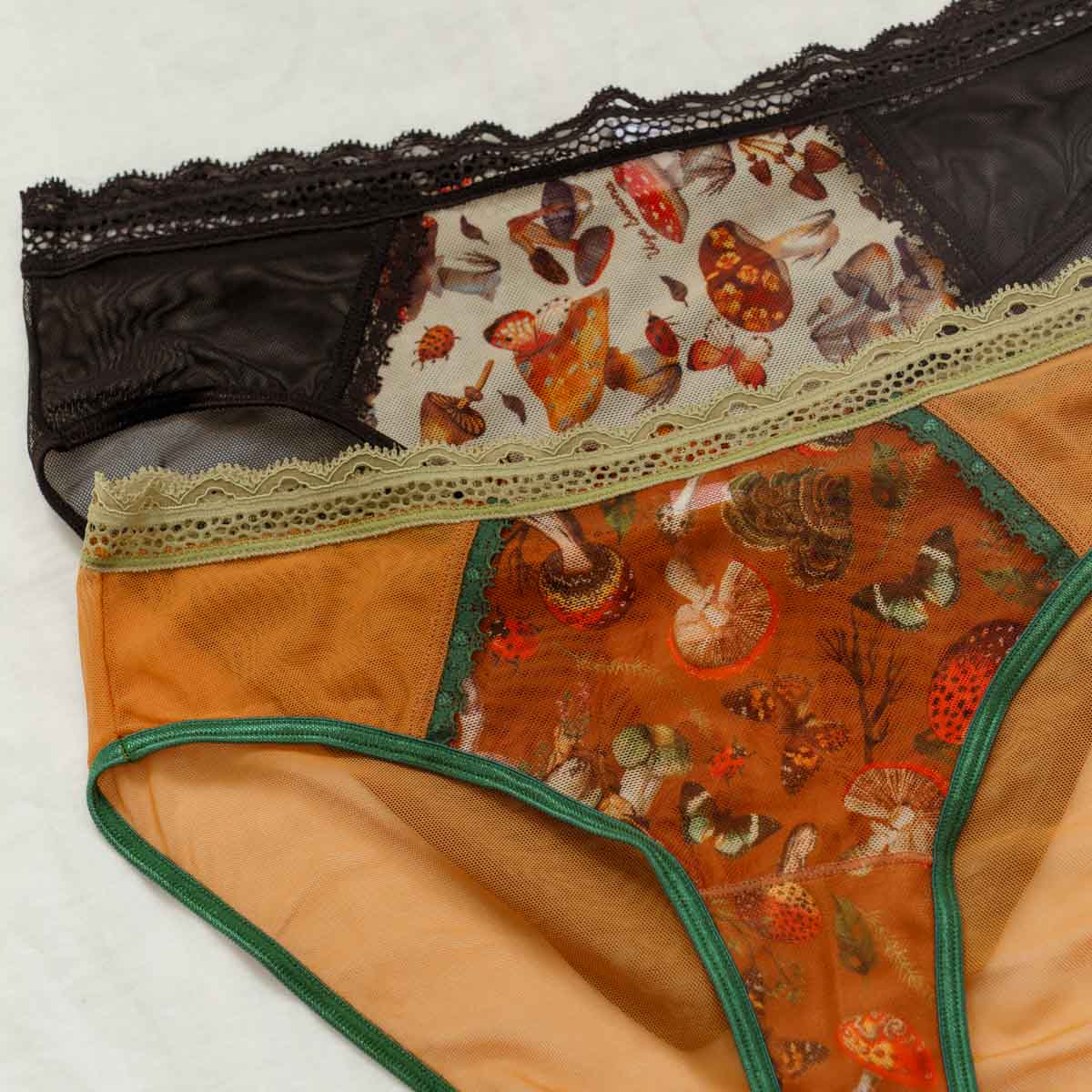 Upcycled Mushroom Print Bikini 2-Pack