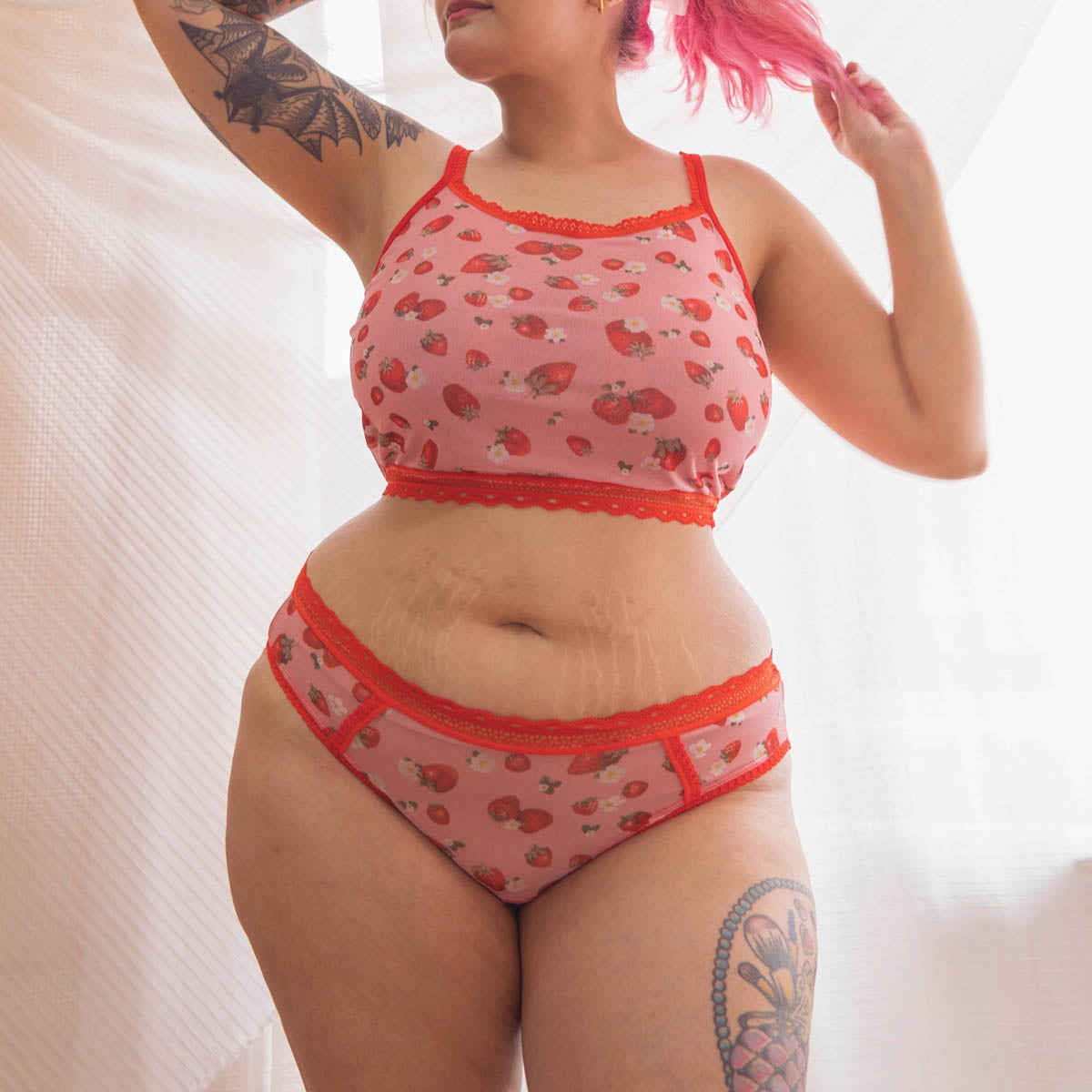 Strawberries & Cream Crop Cami - Uye Surana