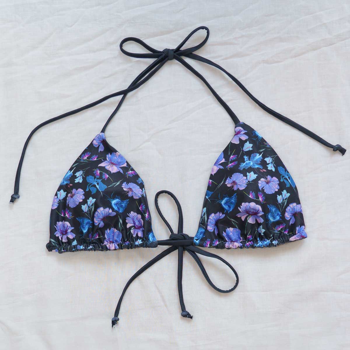 Electric Blooms String Bikini Top - Uye Surana
