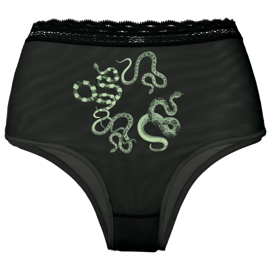 Obsidian Jade Snakes High Waist Undies