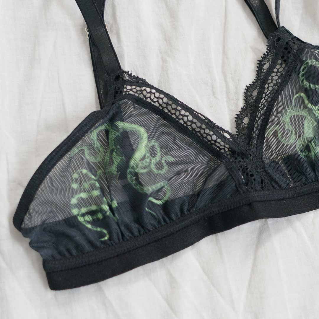 Obsidian Jade Snakes Bralette in XS/S