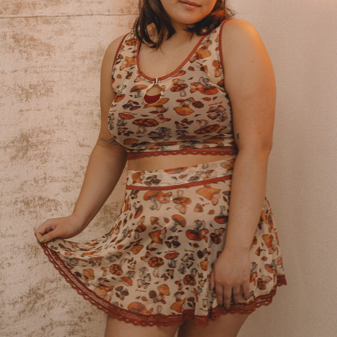 Magical Mushrooms Cami & Skirt Set - Uye Surana