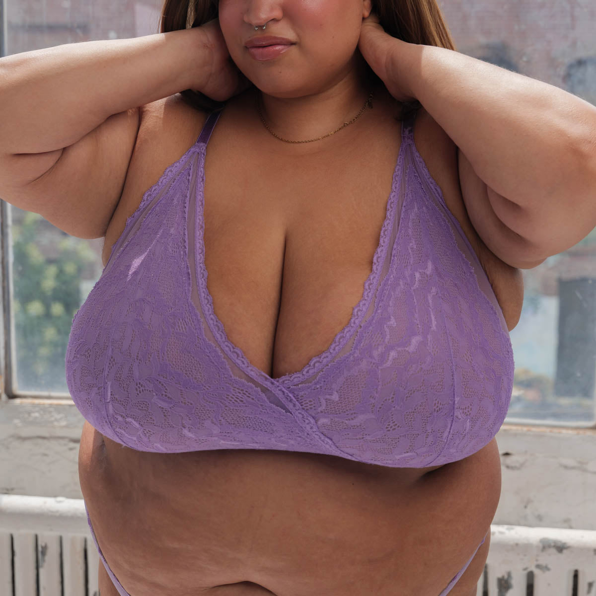 Lacey Racerback Bralette in Lilac - Uye Surana