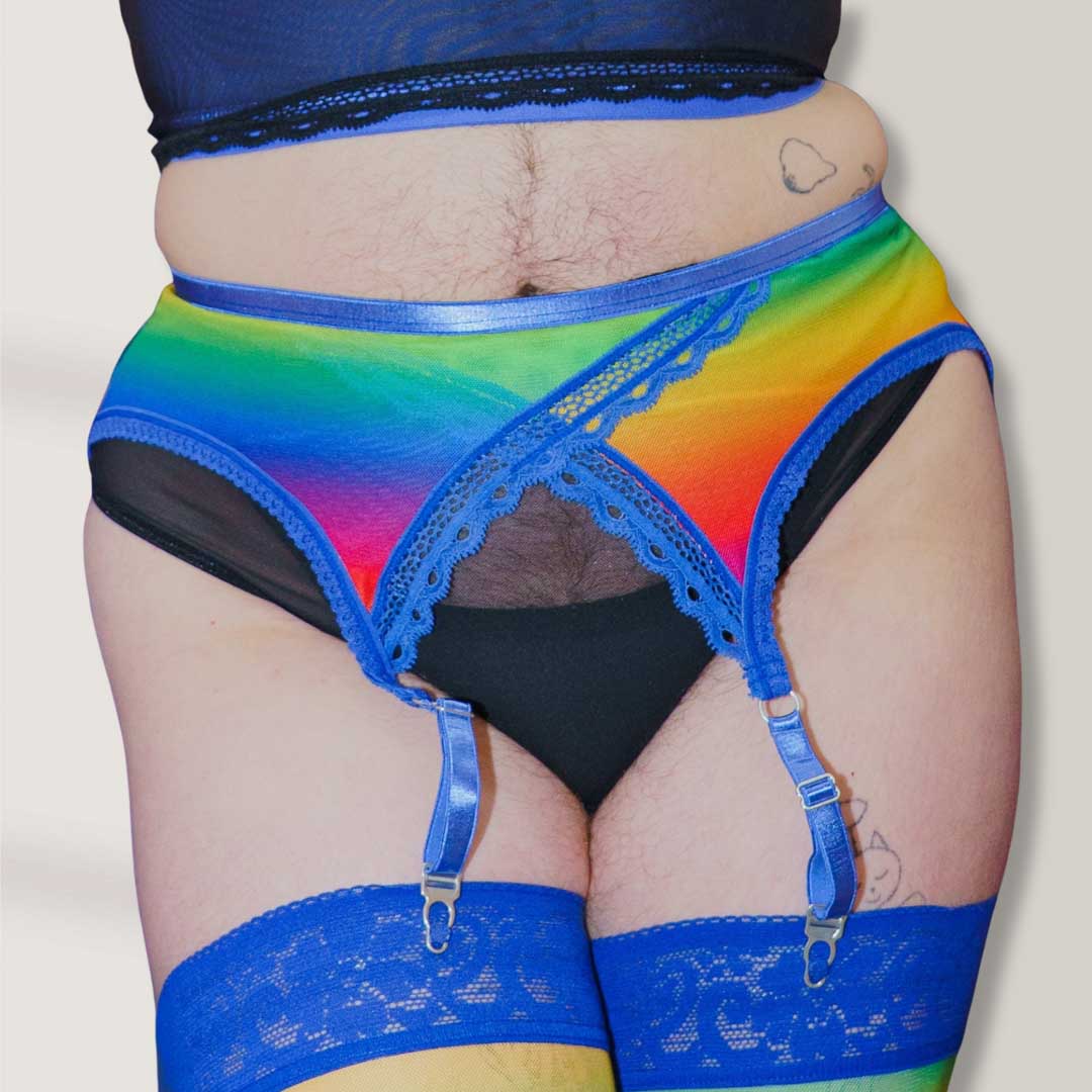 Rainbow Bright Harness Leg Garter Set - Uye Surana