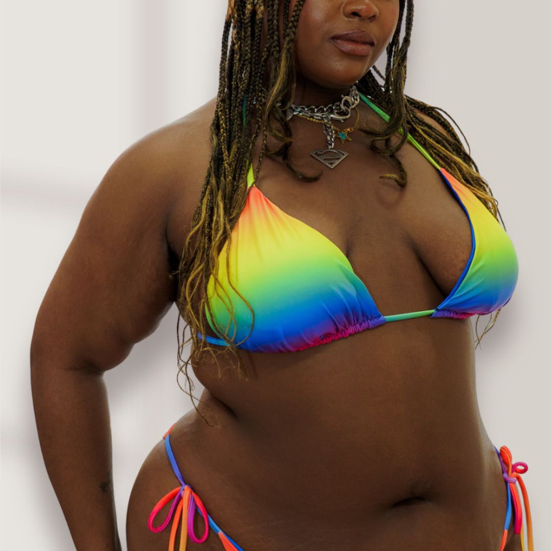 Rainbow Bright String Bikini Set - Uye Surana